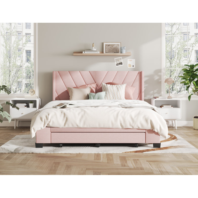 Latitude Run® Upholstered Platform Bed Wayfair